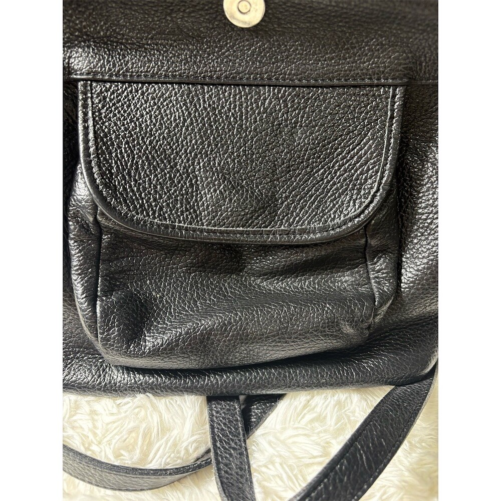 Valentina Backpack Purse Womens Black Drawstring Flap Front Pocket Travel - Picture 4 of 11